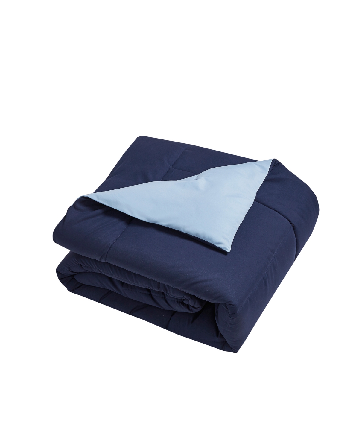 Royal Luxe Reversible Down Alternative Comforter, Full/queen, Exclusively At Macy's In Navy,light Blue