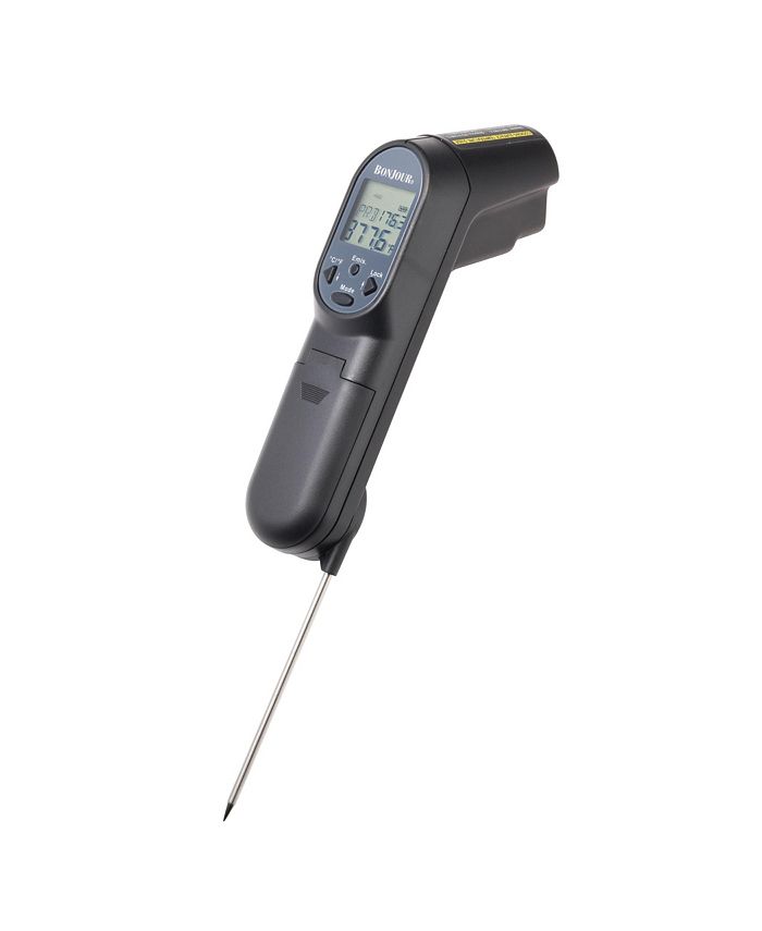 BonJour Chef's Tools Combo Laser and Probe Cooking Thermometer, Black
