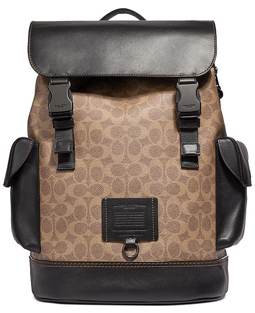 COACH Men's Rivington Signature Backpack & Reviews - All ...