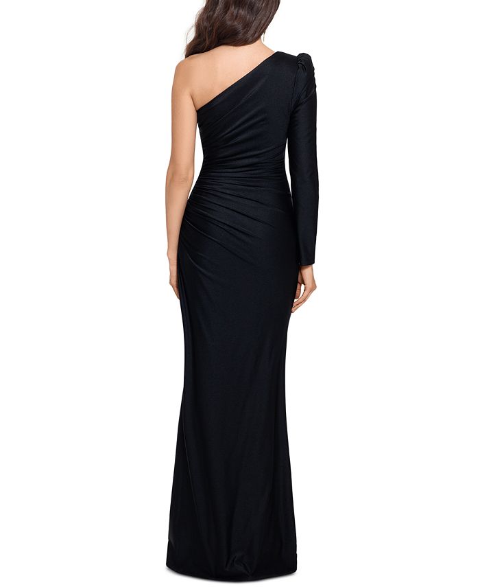 XSCAPE One-Shoulder Satin Gown & Reviews - Dresses - Women - Macy's
