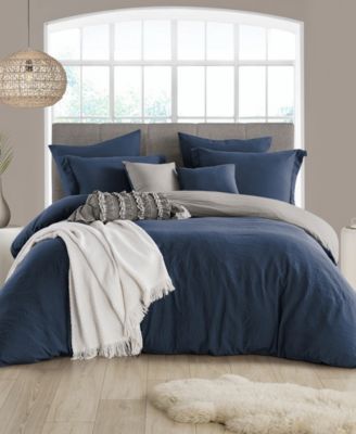 Ultra Soft Reversible Crinkle Duvet Cover Set - Twin/Twin XL