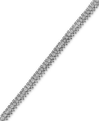 Macy's Diamond Link Bracelet (1 ct. t.w) in Sterling Silver