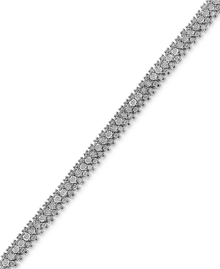 Macy's - Diamond Link Bracelet (1 ct. t.w) in Sterling Silver