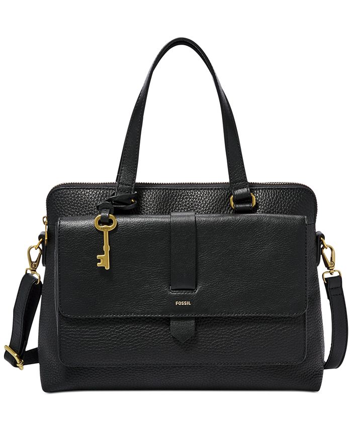 Fossil Kinley Leather Satchel - Macy's