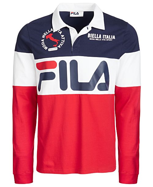 Fila Men S Colorblocked Rugby Shirt Reviews Polos Men Macy S