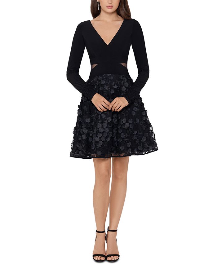 Xscape floral fit and flare dress 2025
