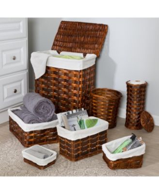 Honey Can Do 7-Piece Wicker Hamper & Basket Set