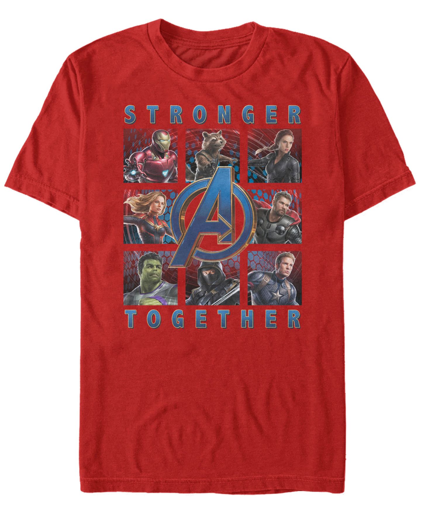 Мужская футболка Fifth Sun Marvel Avengers Endgame Stronger Together Boxes, Short Sleeve, цвет: Красный, вариант 1 — фото 1