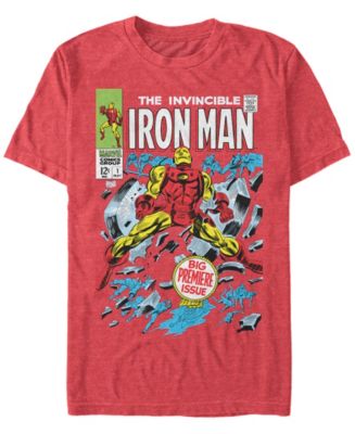 Marvel Men's Iron Man Invincible Premier Issue Comic Book Cover, Short ...