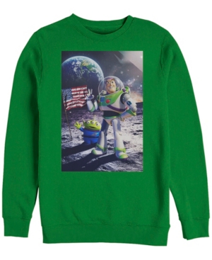 Disney Men's Toy Story Buzz Moon Landing Crewneck Fleece