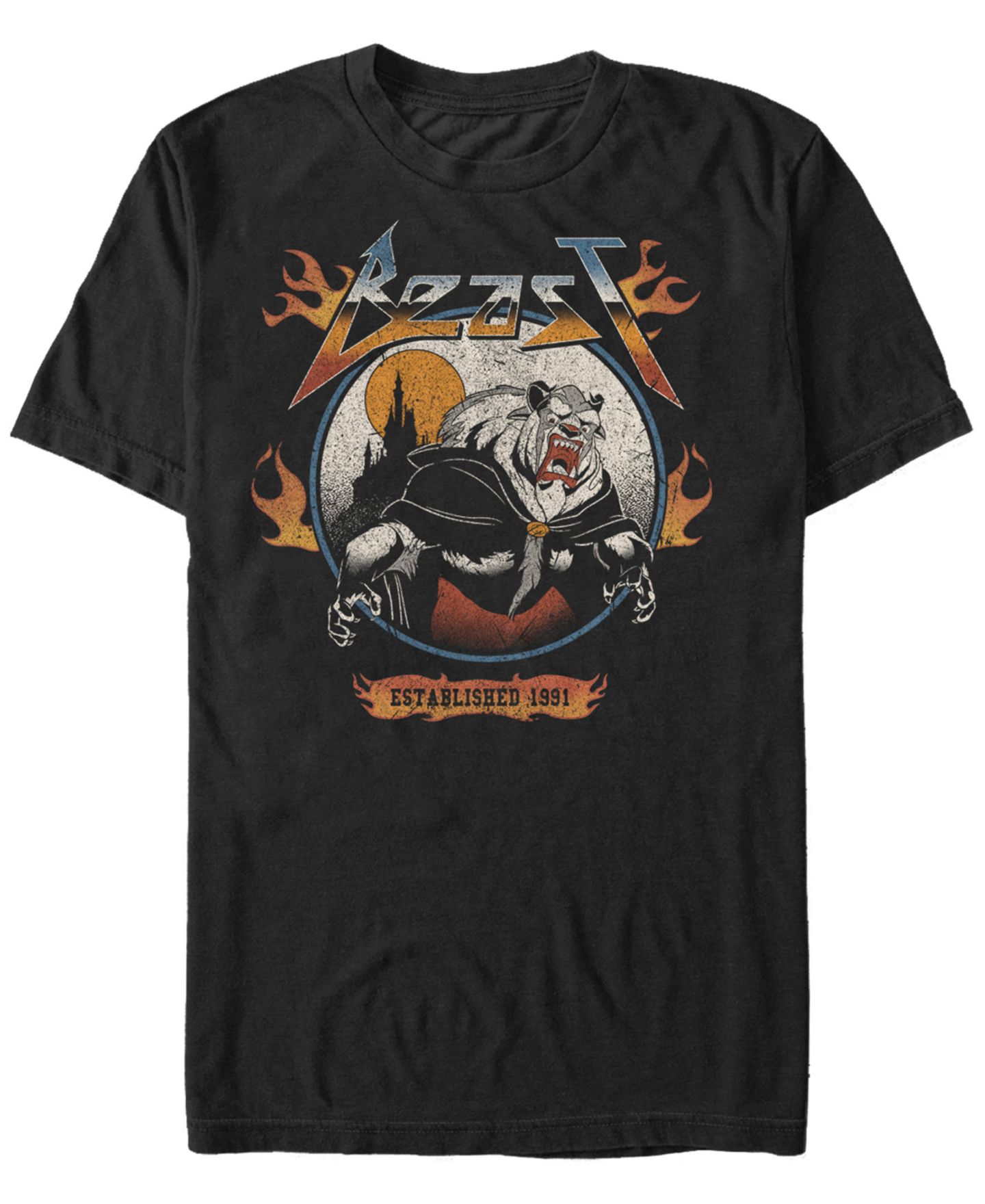 Мужская футболка Fifth Sun Disney Beauty and the Beast Metal Beast, Short Sleeve, цвет: Чёрный — фото 1