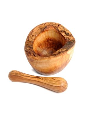 Olive Wood Rustic Edge Pestle and Mortar
