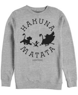 Disney Men's Lion King Hakuna Matata Pride Camp Crewneck Fleece