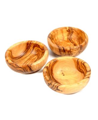 Wooden Spice Bowls, Set of 3 Mini Bowls