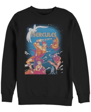Disney Men's Hercules Movie Poster Dvd Cover Crewneck Fleece