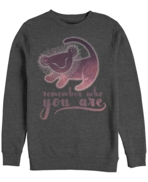 Disney Men's Lion King Simba Remember Painting Crewneck Fleece