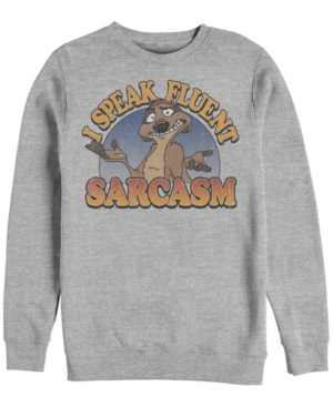 Disney Men's Lion King Timon Speaks Sarcasm Crewneck Fleece