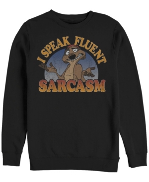 Disney Men's Lion King Timon Speaks Sarcasm Crewneck Fleece