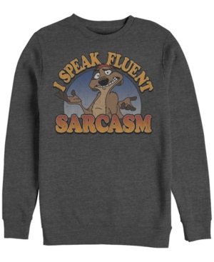 Disney Men's Lion King Timon Speaks Sarcasm Crewneck Fleece