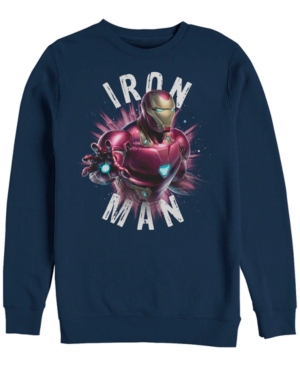Marvel Men's Avengers Endgame Iron Man Particle Burst Crewneck Fleece