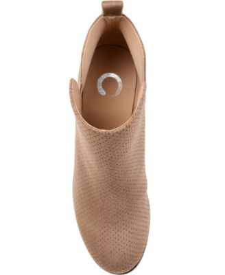 Journee Womens Mylee Medium and Wide Width Pull On Wedge Booties