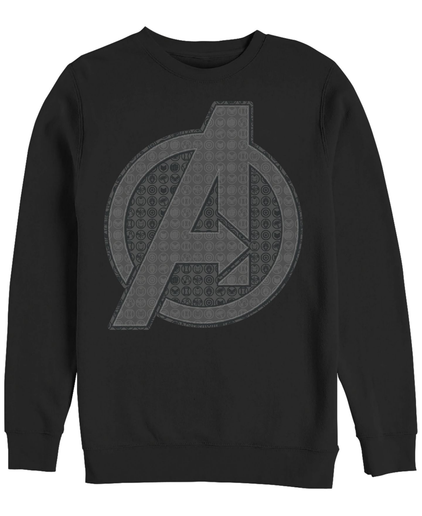 Мужской флисовый свитшот Fifth Sun Marvel Avengers Endgame Grayscale Icons, цвет: Чёрный — фото 1