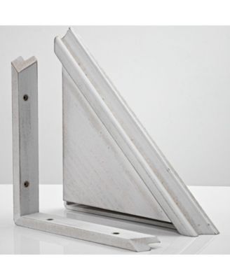 American Art Decor Wood Floating Corner Shelves, Set of 3