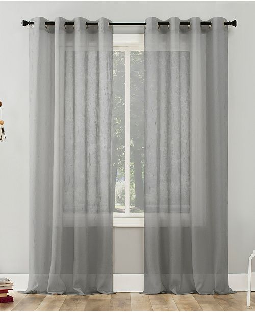 Lichtenberg No 918 Crushed Sheer Voile 51 X 63 Grommet Curtain