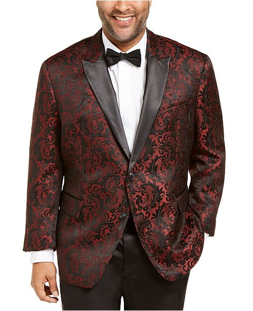 Inc International Concepts I N C Men S Big Tall Jacquard Blazer