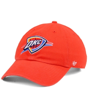 47 BRAND OKLAHOMA CITY THUNDER NBA CLEAN UP STRAPBACK CAP