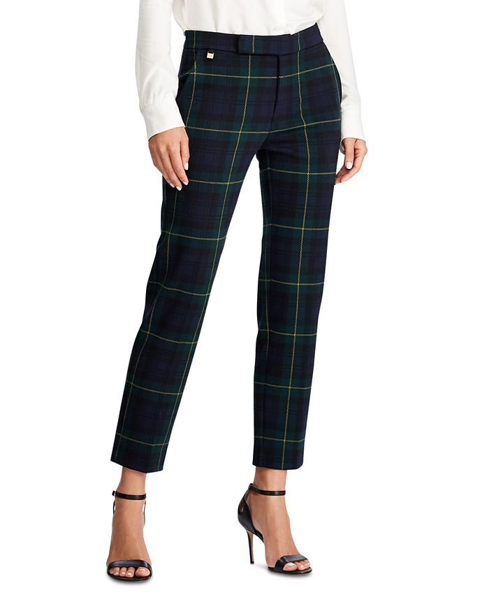 Lauren Ralph Lauren Plaid Jacquard Pants - Macy's