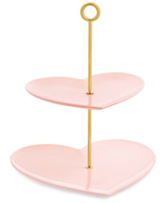 Martha Stewart Collection Ceramic Heart 2-Tier Server, Created for