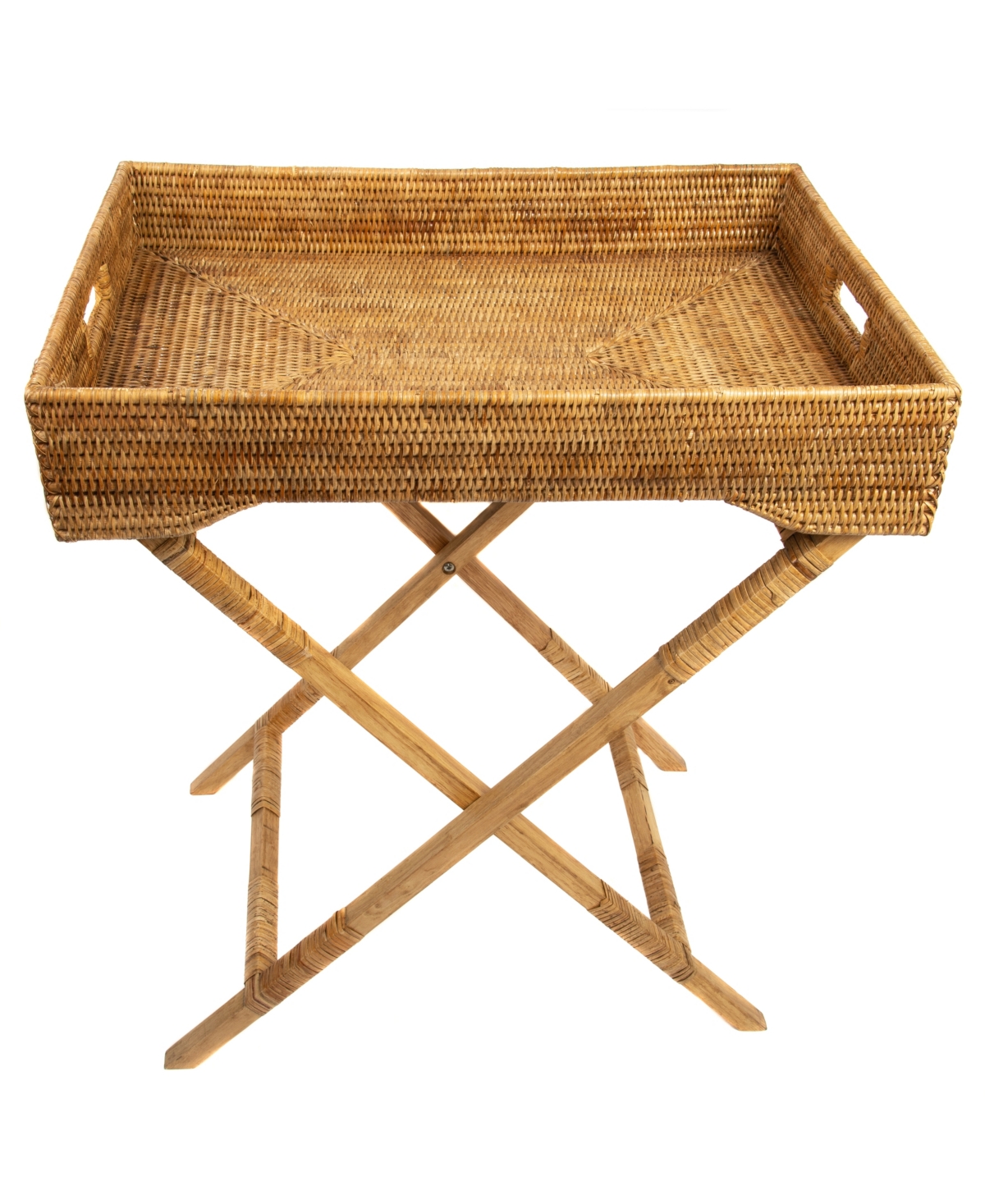 Artifacts Trading Company Rattan Butler Tray/Table