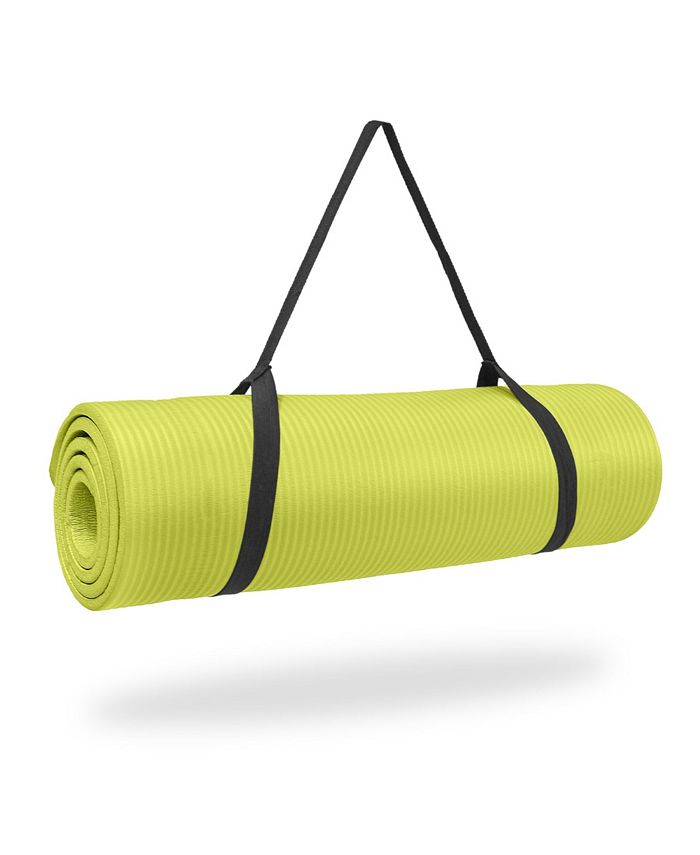 macys.com | Pure Fitness 0.5" Thick NBR Exercise Mat with Strap