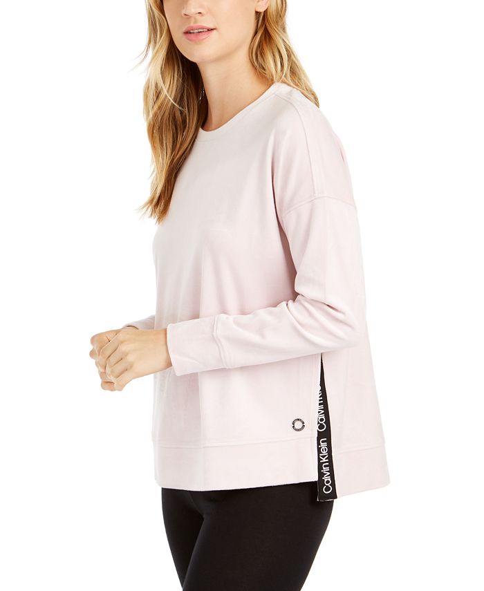 Calvin klein velour tops clearance