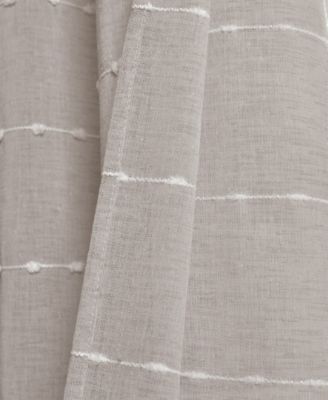 Lush Decor Farmhouse Textured Grommet Sheer Window Curtain Panels