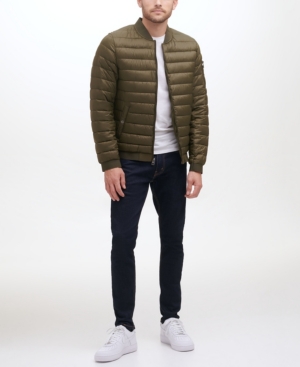Guess Men's Quilted Bomber Jacket