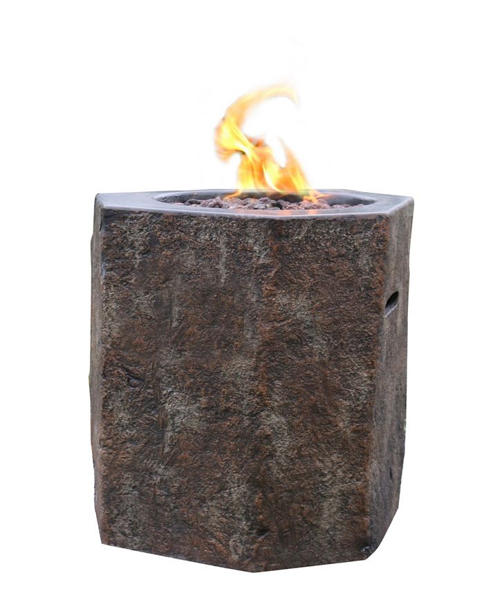 Modeno 20" Basalt Outdoor Fire Pit Column Liquid Propane Macy's