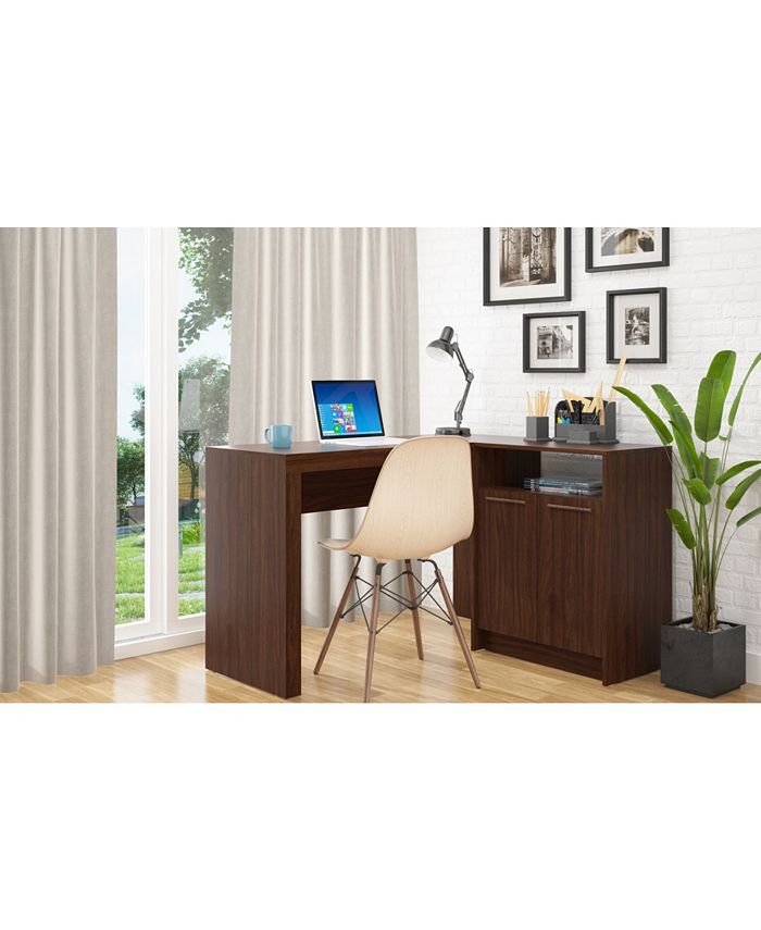Manhattan Comfort Kalmar L Shaped Office Desk Macy's