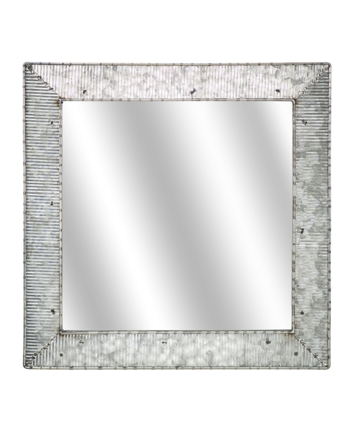 American Art Decor Galvanized Wall Vanity Mirror - Gray