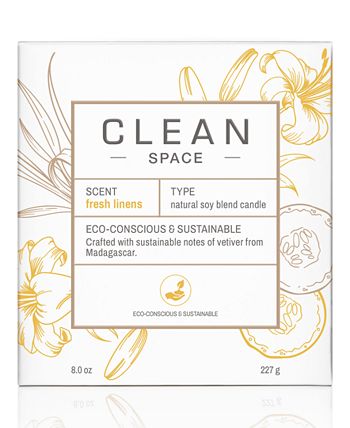 CLEAN Fragrance - Fresh Linens Candle, 8-oz.