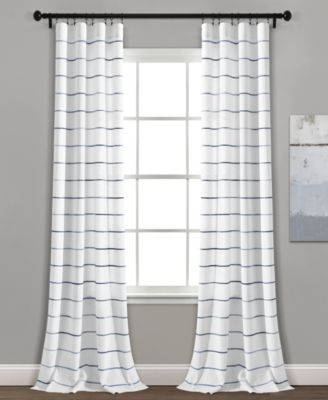 Lush Décor - Ombre Stripe Yarn Dyed Cotton 40"X84" Window Panel Set