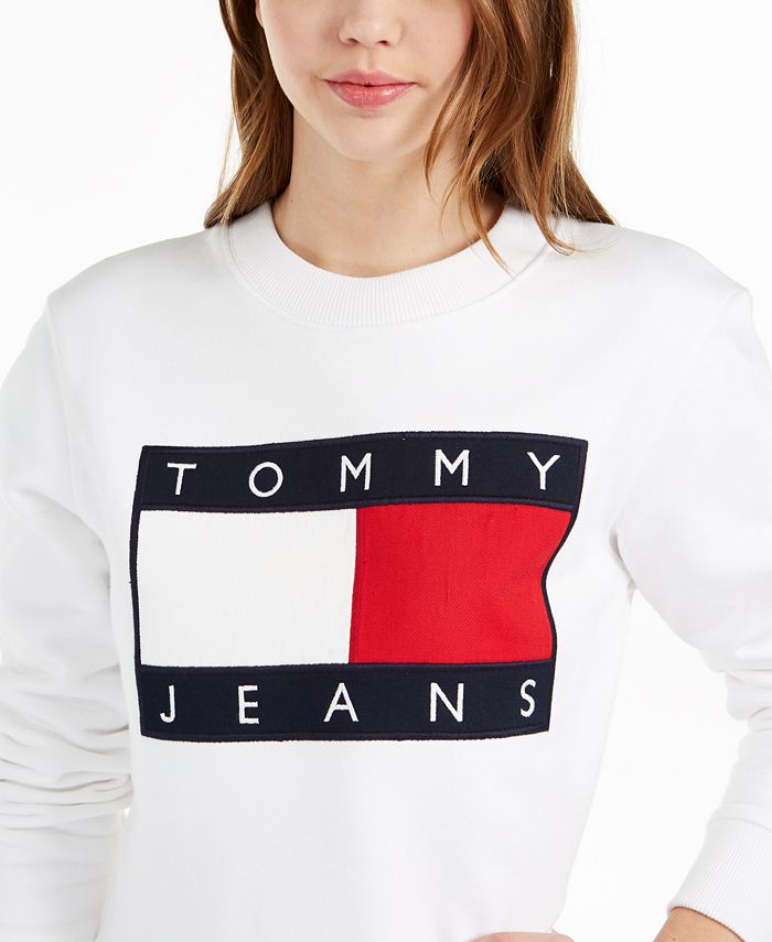 Tommy Jeans Flag Sweatshirt & Reviews - Tops - Women - Macy's