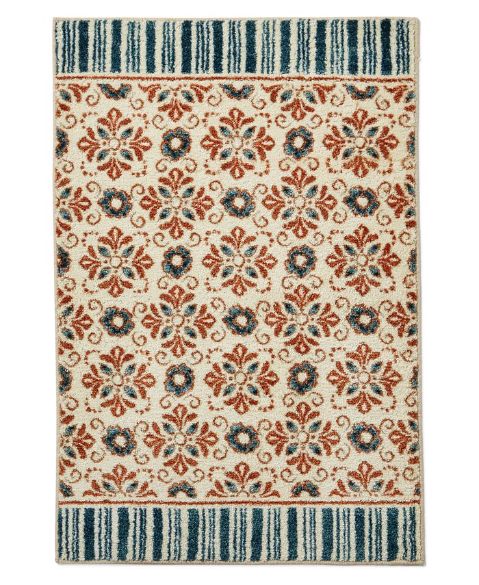 Charter Club - October Floral Tile 20" x 36" Accent Rug