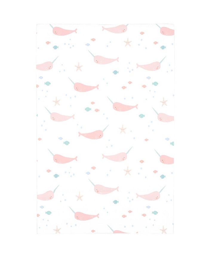 NoJo Watercolor Narwhal Crib Sheet Macy's