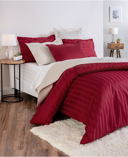 Charter Club Stripe Supima Cotton 550Thread Count 3Pc. King Duvet Cover, Created for Macy's