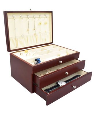 Walnut Finish Jewelry Box
