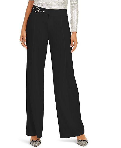Inc Side Belt Wide Leg Pants Created For Macy S