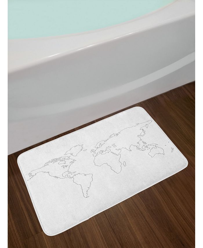 Ambesonne Map Bath Mat Macy's