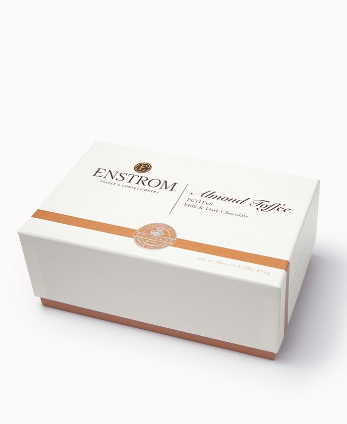 Enstrom Candies 30 Ounce Milk and Dark Chocolate Almond Toffee Petites